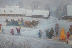At the Farm, Winter Evening Two