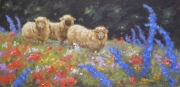 Sheep and Blossoms Again-6x12